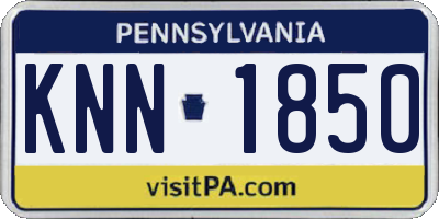 PA license plate KNN1850