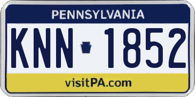 PA license plate KNN1852