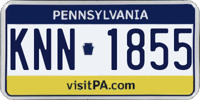 PA license plate KNN1855