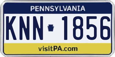 PA license plate KNN1856