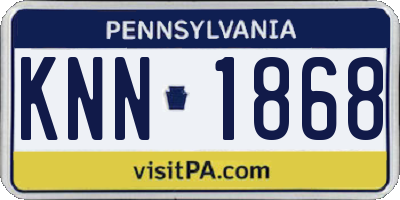 PA license plate KNN1868