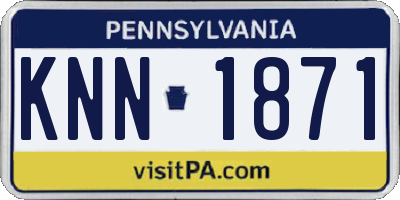 PA license plate KNN1871