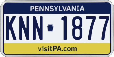 PA license plate KNN1877