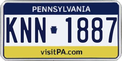 PA license plate KNN1887