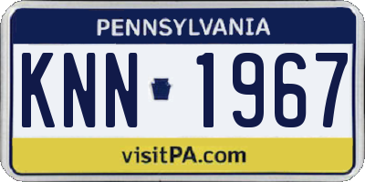 PA license plate KNN1967
