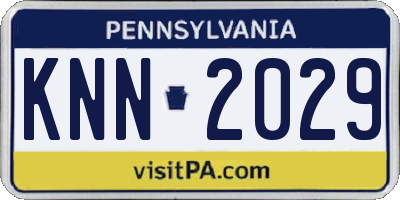 PA license plate KNN2029