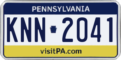 PA license plate KNN2041