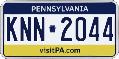 PA license plate KNN2044