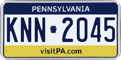 PA license plate KNN2045