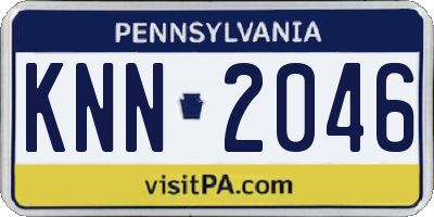 PA license plate KNN2046