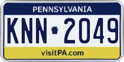 PA license plate KNN2049