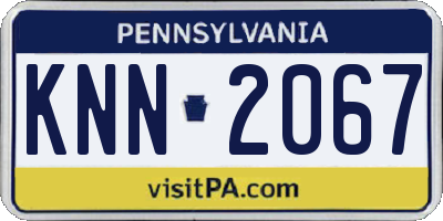 PA license plate KNN2067