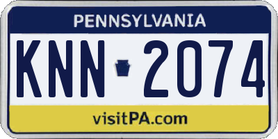PA license plate KNN2074