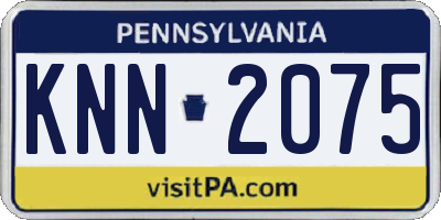 PA license plate KNN2075