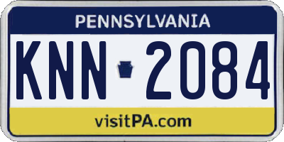 PA license plate KNN2084