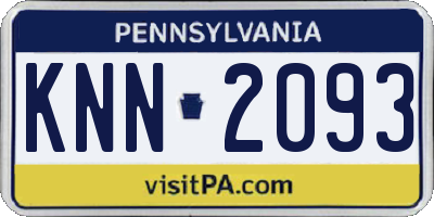 PA license plate KNN2093