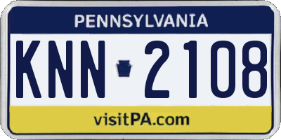 PA license plate KNN2108