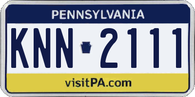 PA license plate KNN2111
