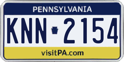 PA license plate KNN2154