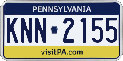 PA license plate KNN2155