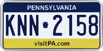 PA license plate KNN2158