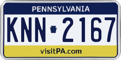 PA license plate KNN2167