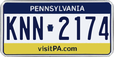 PA license plate KNN2174