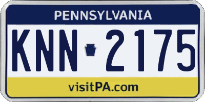 PA license plate KNN2175