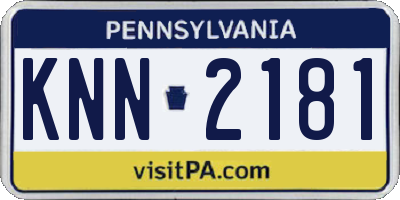 PA license plate KNN2181