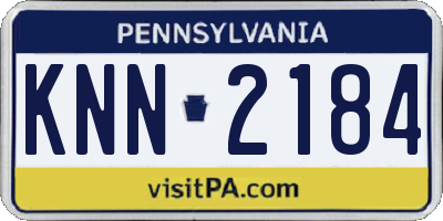 PA license plate KNN2184
