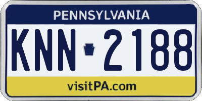 PA license plate KNN2188