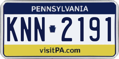 PA license plate KNN2191