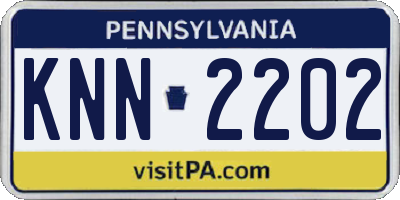 PA license plate KNN2202
