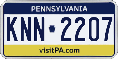 PA license plate KNN2207