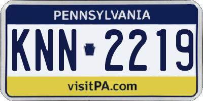 PA license plate KNN2219