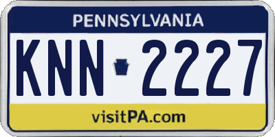 PA license plate KNN2227