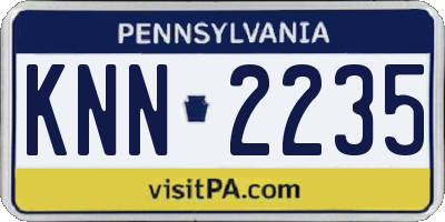 PA license plate KNN2235