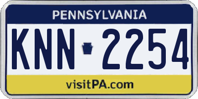 PA license plate KNN2254