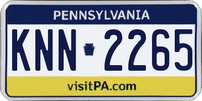 PA license plate KNN2265