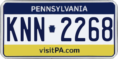 PA license plate KNN2268