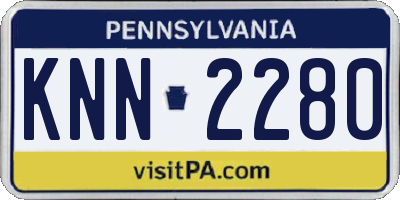 PA license plate KNN2280