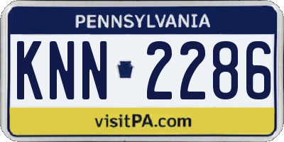 PA license plate KNN2286