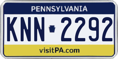 PA license plate KNN2292