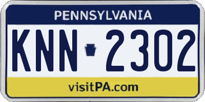 PA license plate KNN2302
