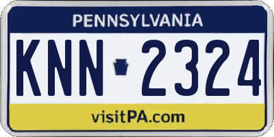 PA license plate KNN2324