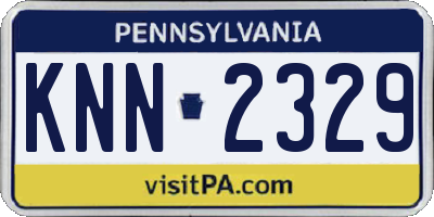 PA license plate KNN2329