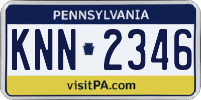 PA license plate KNN2346