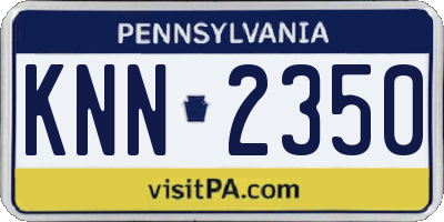 PA license plate KNN2350