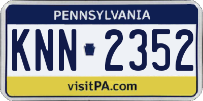 PA license plate KNN2352