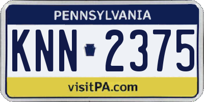 PA license plate KNN2375